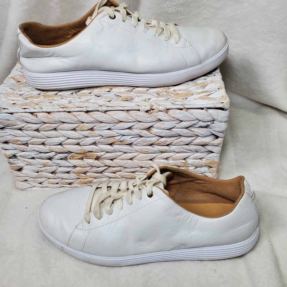 Cole Haan Womens 9.5E Grand Crosscourt Sneakers White Low Top Activewear Tennis